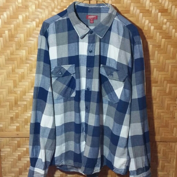 Mens Plaid Flannel Shirt 